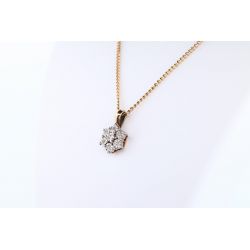 DIAMENTY 0,04 CT ZŁOTO 375 ZAWIESZKA WISIOREK