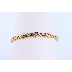 DIAMENTY 0,30 CT ZŁOTO 375 BRANSOLETKA