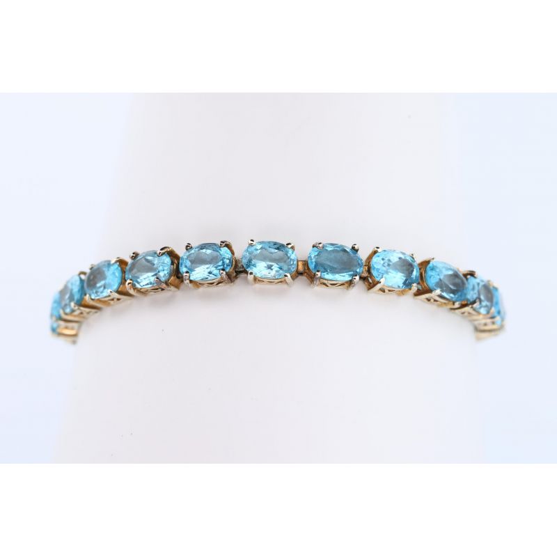 TOPAZY 20,9 CT ZŁOTO 375 BRANSOLETKA
