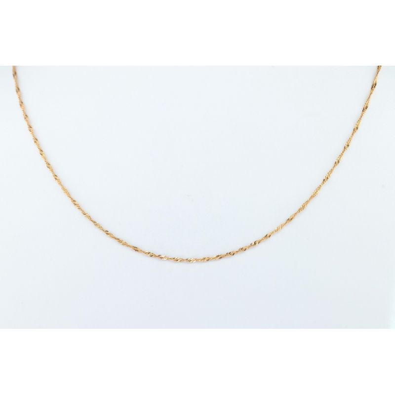 ZŁOTO 585 ŁAŃCUSZEK SINGAPUR 40 CM