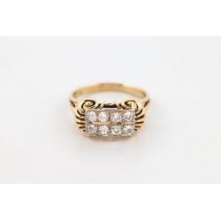 DIAMENTY 0,48 CT ZŁOTO 585 PIERŚCIONEK ROZMIAR 19