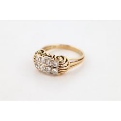 DIAMENTY 0,48 CT ZŁOTO 585 PIERŚCIONEK ROZMIAR 19