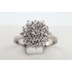 DIAMENTY 1,10 CT ZŁOTO 750 PIERŚCIONEK ROZMIAR 16