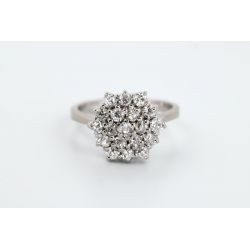 DIAMENTY 1,10 CT ZŁOTO 750 PIERŚCIONEK ROZMIAR 16