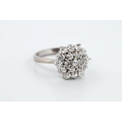 DIAMENTY 1,10 CT ZŁOTO 750 PIERŚCIONEK ROZMIAR 16