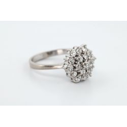 DIAMENTY 1,10 CT ZŁOTO 750 PIERŚCIONEK ROZMIAR 16