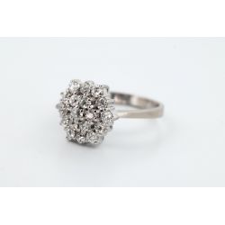 DIAMENTY 1,10 CT ZŁOTO 750 PIERŚCIONEK ROZMIAR 16