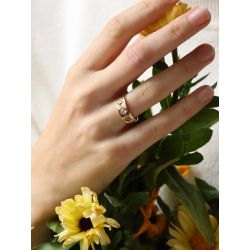 DIAMENTY 0,45CT ZŁOTO 750 PIERŚCIONEK 1886r ROZMIAR 10