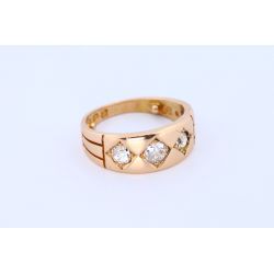 DIAMENTY 0,45CT ZŁOTO 750 PIERŚCIONEK 1886r ROZMIAR 10