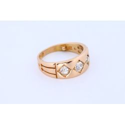 DIAMENTY 0,45CT ZŁOTO 750 PIERŚCIONEK 1886r ROZMIAR 10
