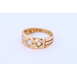 DIAMENTY 0,45CT ZŁOTO 750 PIERŚCIONEK 1886r ROZMIAR 10
