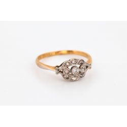 DIAMENT 0,10 CT ZŁOTO 750 PIERŚCIONEK ROZMIAR 14