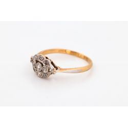 DIAMENT 0,10 CT ZŁOTO 750 PIERŚCIONEK ROZMIAR 14