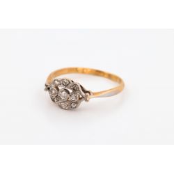 DIAMENT 0,10 CT ZŁOTO 750 PIERŚCIONEK ROZMIAR 14