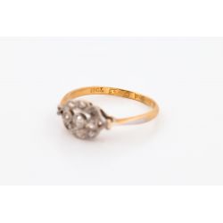 DIAMENT 0,10 CT ZŁOTO 750 PIERŚCIONEK ROZMIAR 14