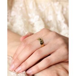 SZAFIRY 0,12 CT ZŁOTO 375 PIERŚCIONEK ROZMIAR 15
