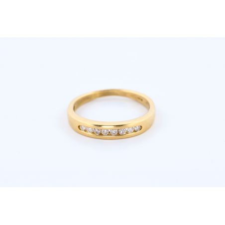 DIAMENTY 0,15CT ZŁOTO 750 PIERŚCIONEK ROZMIAR 12
