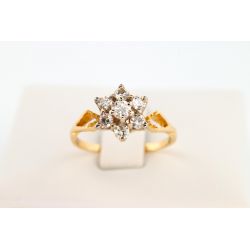 DIAMENTY 0,44CT ZŁOTO 750 PIERŚCIONEK ROZMIAR 13 CERTYFIKAT