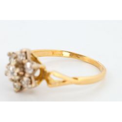 DIAMENTY 0,44CT ZŁOTO 750 PIERŚCIONEK ROZMIAR 13 CERTYFIKAT