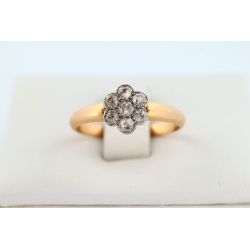 DIAMENTY 0,45CT ZŁOTO 750 PIERŚCIONEK ROZMIAR 14