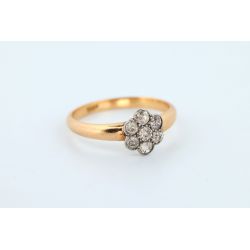 DIAMENTY 0,45CT ZŁOTO 750 PIERŚCIONEK ROZMIAR 14