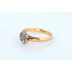 DIAMENTY 0,45CT ZŁOTO 750 PIERŚCIONEK ROZMIAR 14